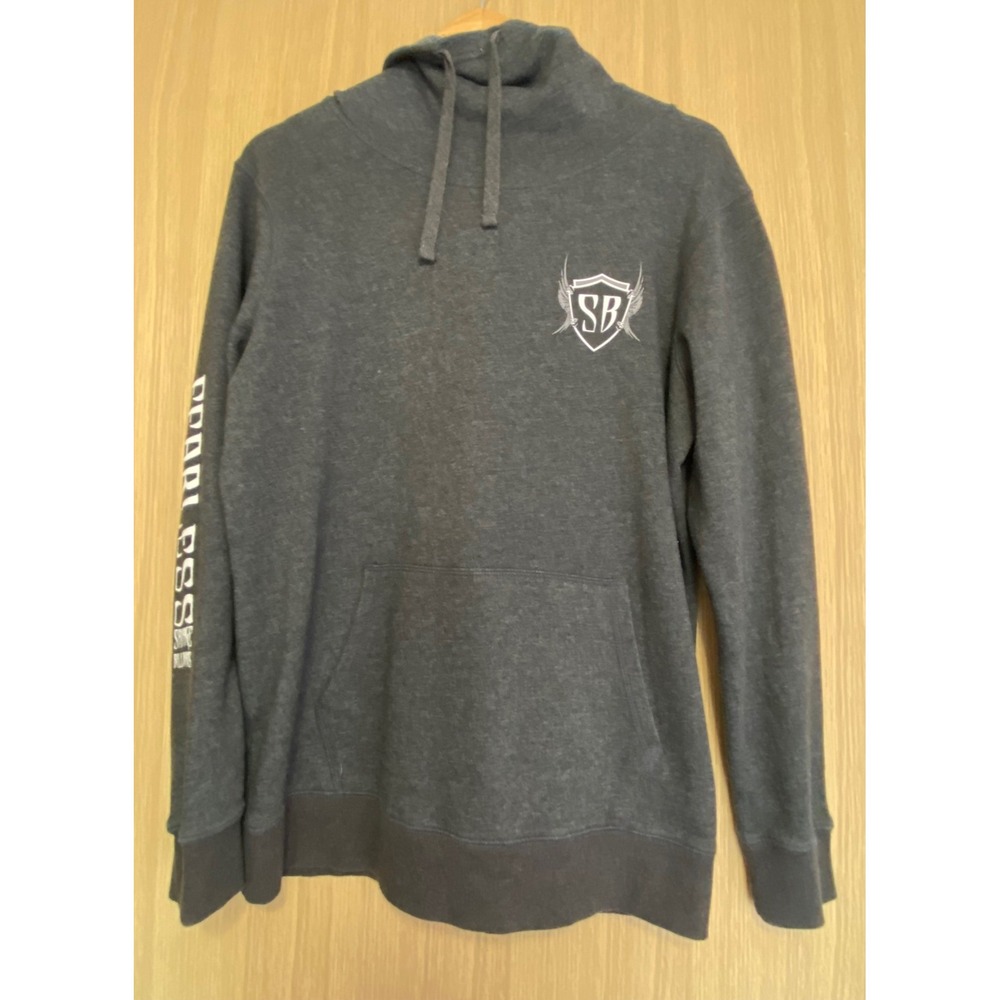 Savage Billiards Womens Hoodie Charcoal Gray Fearless Rise Above Eagle DM493